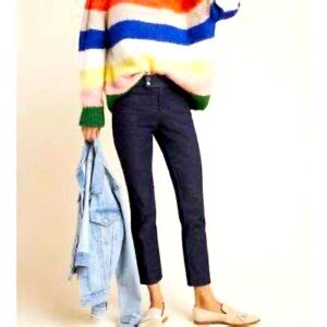 Anthropologie slim straight leg dark denim pant. Clean front. New w/o tags